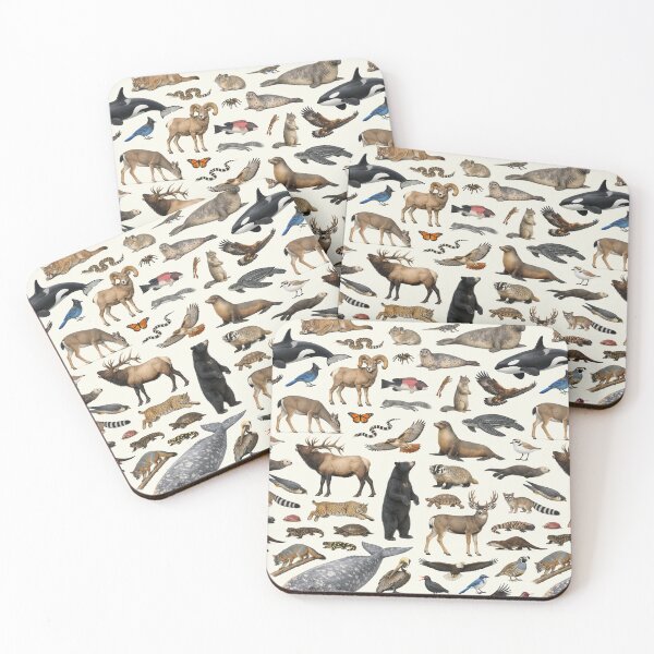 Item preview, Animals of California Retro Style Identification Chart designed and sold by kakarikihill.