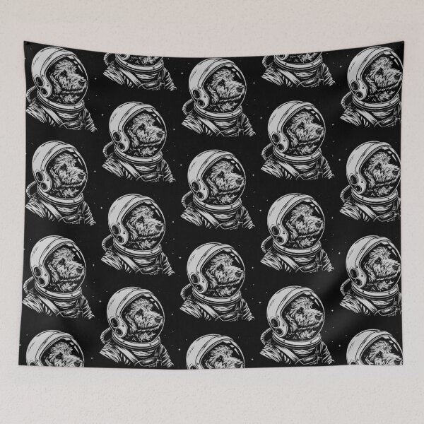 Item preview, Funny Aussiedoodle Astronaut Spacesuit Mom Dad Kids designed and sold by rafaeltto.