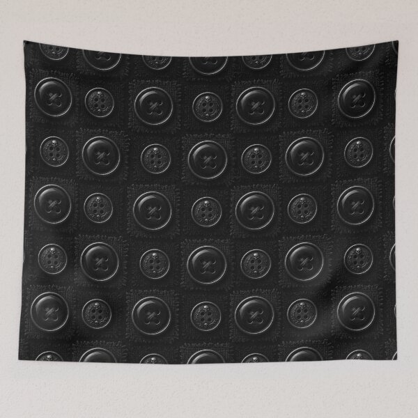 Item preview, The Midnight Atelier - Triple Black Button & Textured Damask designed and sold by cabuks.