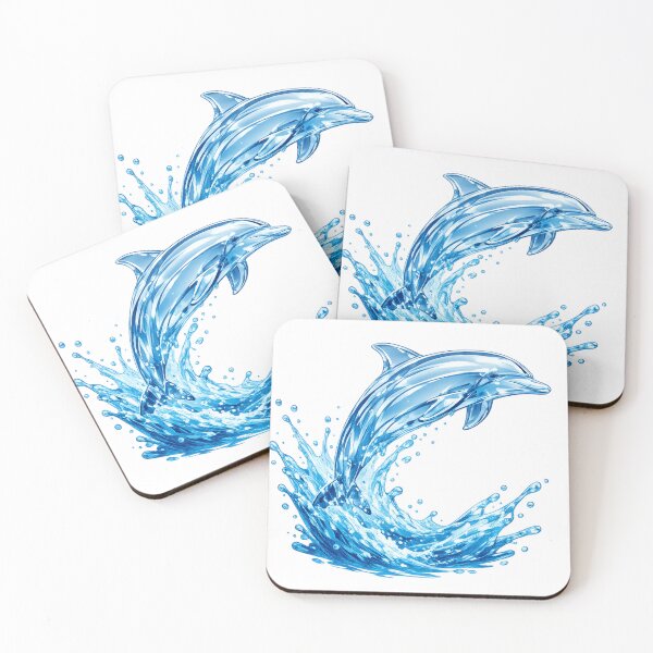 Item preview, Glass Dolphin Water Splash - 2000s Frutiger Aero Aesthetic designed and sold by Retro Mood Co.