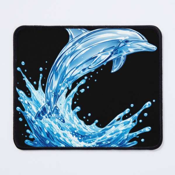 Item preview, Glass Dolphin Water Splash - 2000s Frutiger Aero Aesthetic designed and sold by Retro Mood Co.