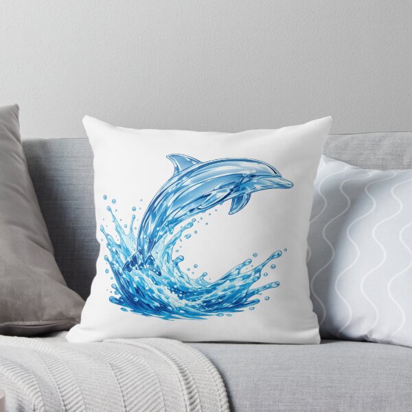 Item preview, Glass Dolphin Water Splash - 2000s Frutiger Aero Aesthetic designed and sold by Retro Mood Co.