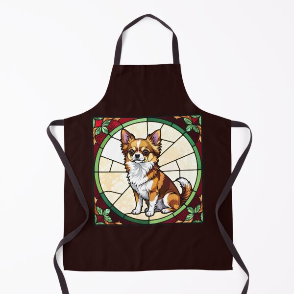 Item preview, Faux stained glass chihuahua designed and sold by Robo-Mart Smart Shopping.