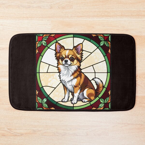 Item preview, Faux stained glass chihuahua designed and sold by Robo-Mart Smart Shopping.