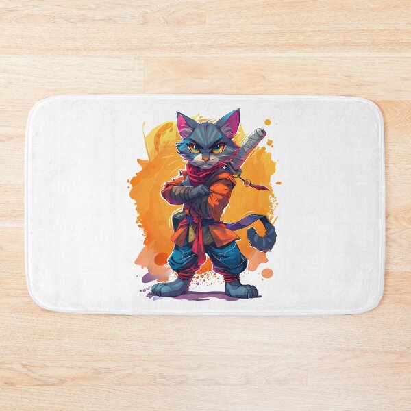 Item preview, Blue Warrior Cat in Martial Arts Gear designed and sold by sidki-SDK.