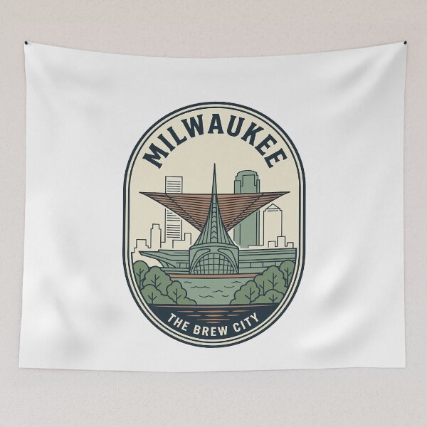 Item preview, Milwaukee The Brew City Vintage Skyline Badge designed and sold by k3rstman1.