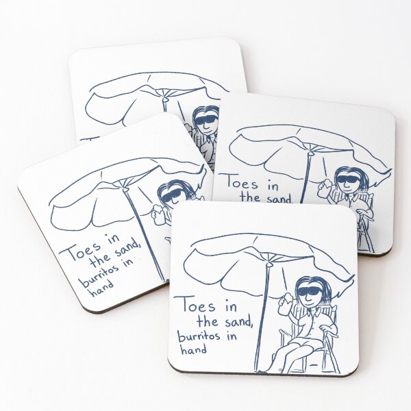 Item preview, Toes in the sand burritos in hand designed and sold by Running Dog Studio.