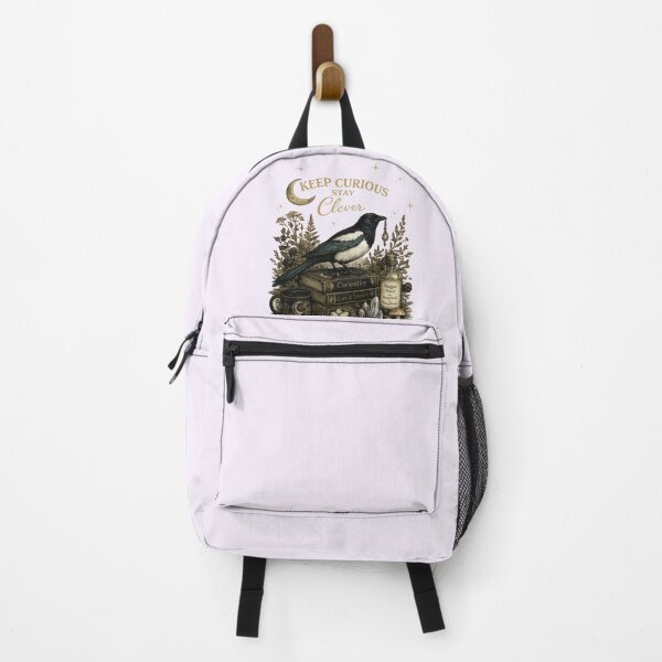 Item preview, Keep Curious Stay Clever Magpie Dark Academia Sticker designed and sold by Lumennyxart.