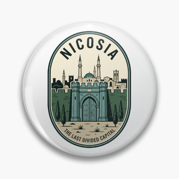 Item preview, Nicosia Cyprus Last Divided Capital Vintage Badge designed and sold by k3rstman1.