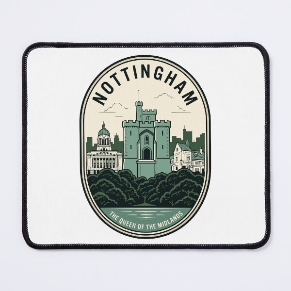 Item preview, Nottingham Queen of the Midlands Retro Travel Badge designed and sold by k3rstman1.