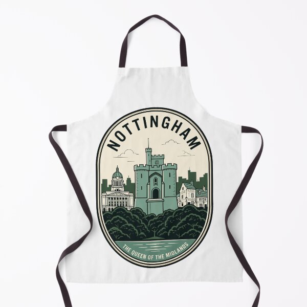 Item preview, Nottingham Queen of the Midlands Retro Travel Badge designed and sold by k3rstman1.
