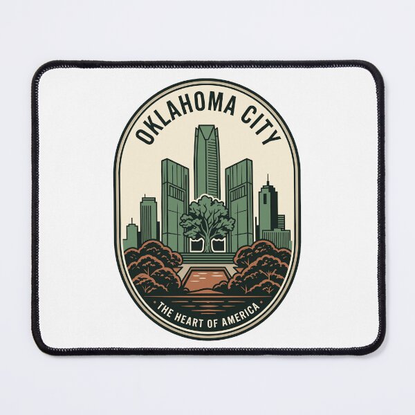 Item preview, Oklahoma City Skyline Vintage Heart of America designed and sold by k3rstman1.