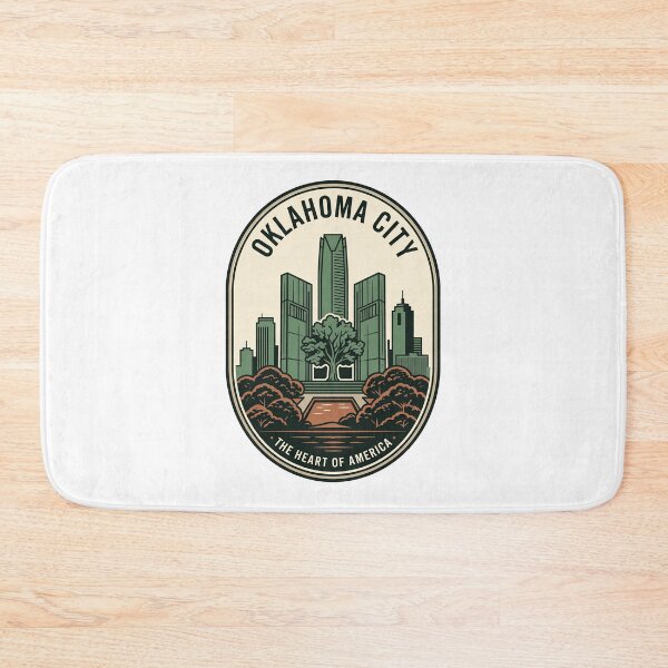 Item preview, Oklahoma City Skyline Vintage Heart of America designed and sold by k3rstman1.
