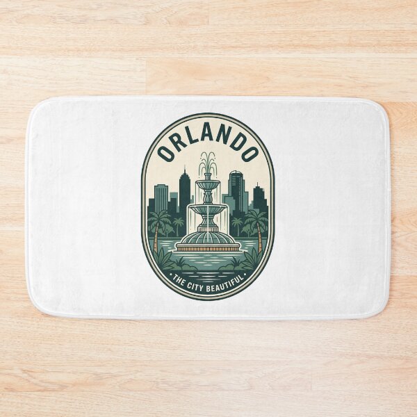 Item preview, Vintage Orlando Florida Lake Eola Fountain Skyline designed and sold by k3rstman1.