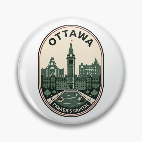 Item preview, Vintage Ottawa Canada Capital Parliament Hill Badge designed and sold by k3rstman1.