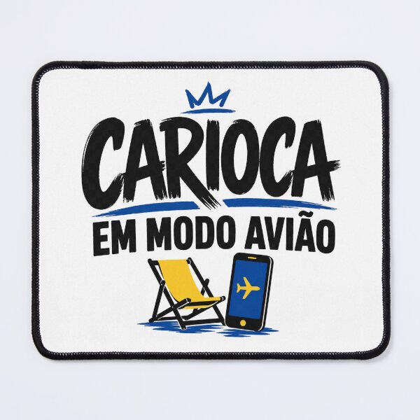 Item preview, Carioca Em Modo Avião Rio Humor designed and sold by POD DYNASTY | Original Print On Demand T-Shirt Graphics.