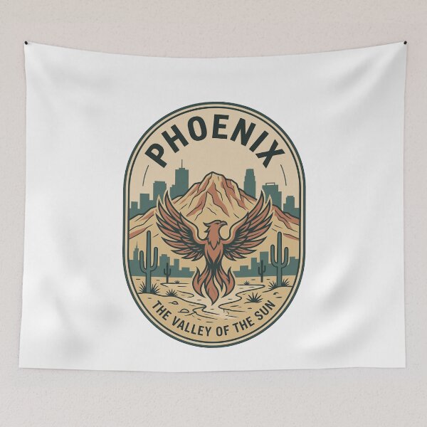 Artikelvorschau, Vintage Phoenix Valley of the Sun Wüstenabzeichen entworfen und verkauft von k3rstman1.