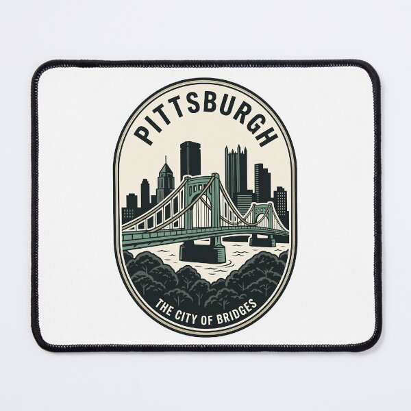 Item preview, Retro Pittsburgh Pennsylvania City of Bridges Skyline designed and sold by k3rstman1.