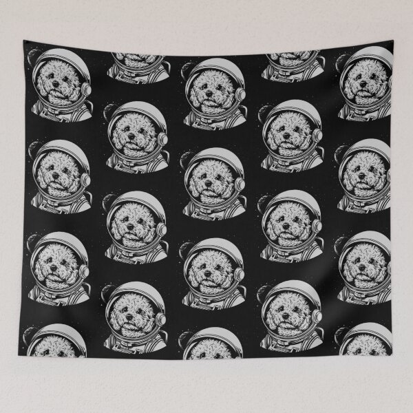 Item preview, Funny Bichon Frise Astronaut Spacesuit Mom Dad Kids designed and sold by rafaeltto.
