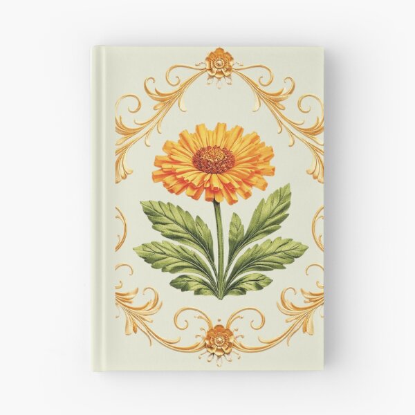 Item preview, Vintage Orange Flower with Elegant Golden Frame designed and sold by Romanticyvoz.