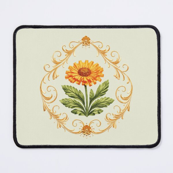 Item preview, Vintage Orange Flower with Elegant Golden Frame designed and sold by Romanticyvoz.
