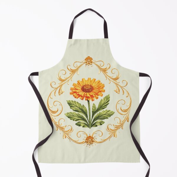 Item preview, Vintage Orange Flower with Elegant Golden Frame designed and sold by Romanticyvoz.