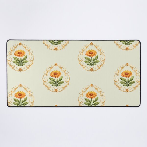 Item preview, Vintage Orange Flower with Elegant Golden Frame designed and sold by Romanticyvoz.