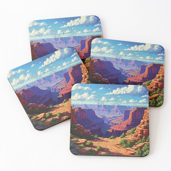 Item preview, Mosaic of Grand Canyon National Park, Red Rock Majesty and Desert Vista Stained Glass Wall Art designed and sold by designmari.