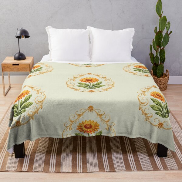 Item preview, Vintage Orange Flower with Elegant Golden Frame designed and sold by Romanticyvoz.