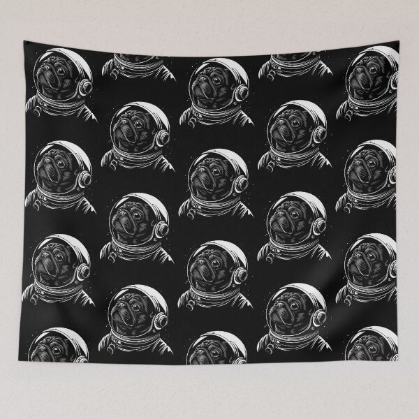 Item preview, Funny Black Pug Astronaut Spacesuit Mom Dad Kids designed and sold by rafaeltto.