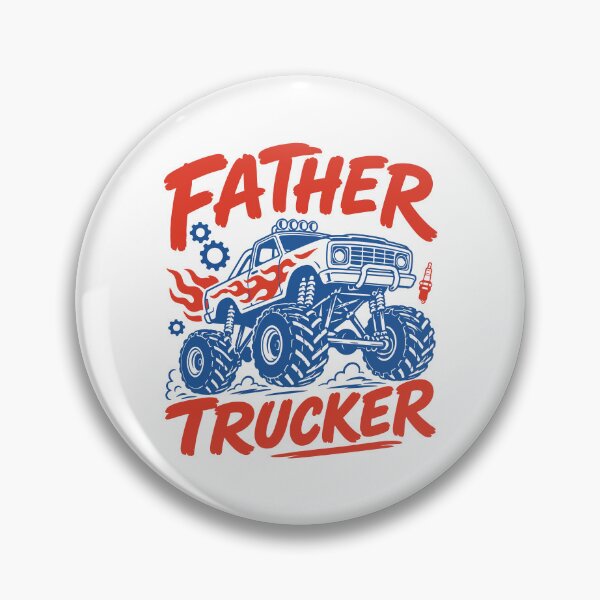 Item preview, Father Trucker Retro Monster Truck Dad Funny Fathers Day designed and sold by gunaone-design.