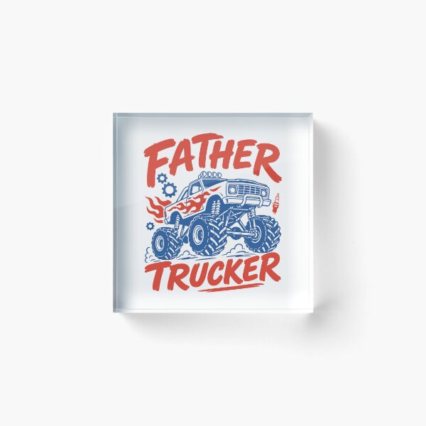 Item preview, Father Trucker Retro Monster Truck Dad Funny Fathers Day designed and sold by gunaone-design.
