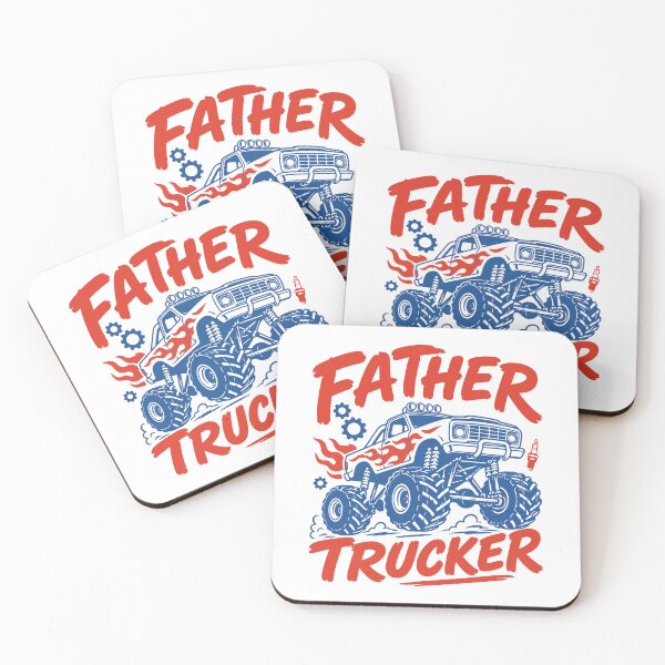 Item preview, Father Trucker Retro Monster Truck Dad Funny Fathers Day designed and sold by gunaone-design.