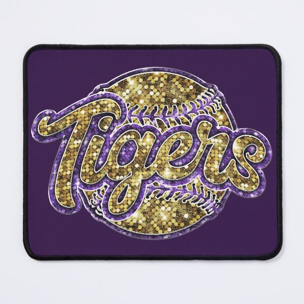 Item preview, Purple and Gold Tigers Gemstone Baseball Baton Rouge Louisiana designed and sold by LIBERTYMODE.