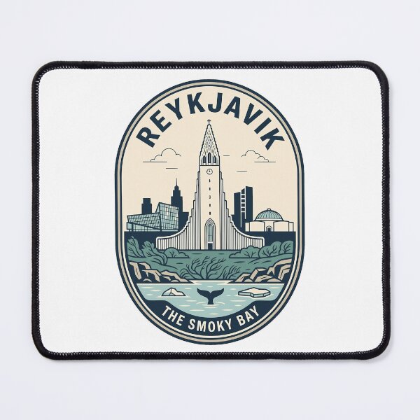 Item preview, Vintage Reykjavik Iceland Smoky Bay Landmarks Hallgrimskirkja designed and sold by k3rstman1.
