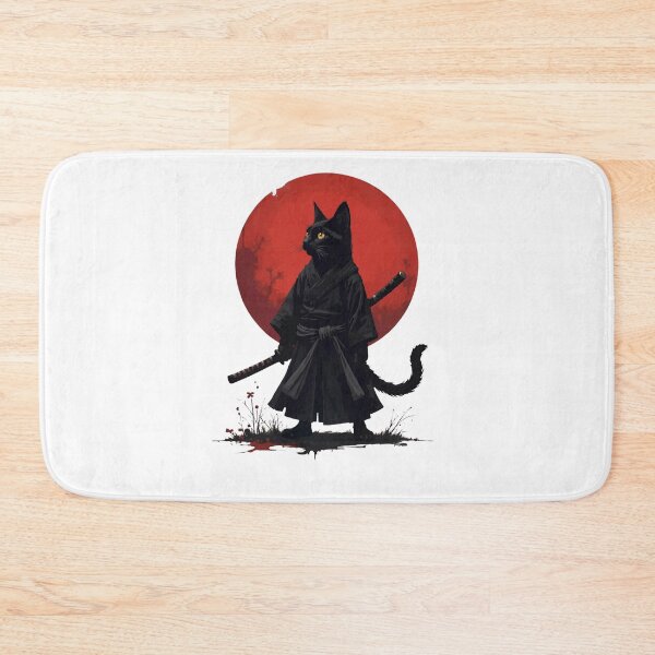 Item preview, Samurai Cat-Under Red Sun designed and sold by sidki-SDK.