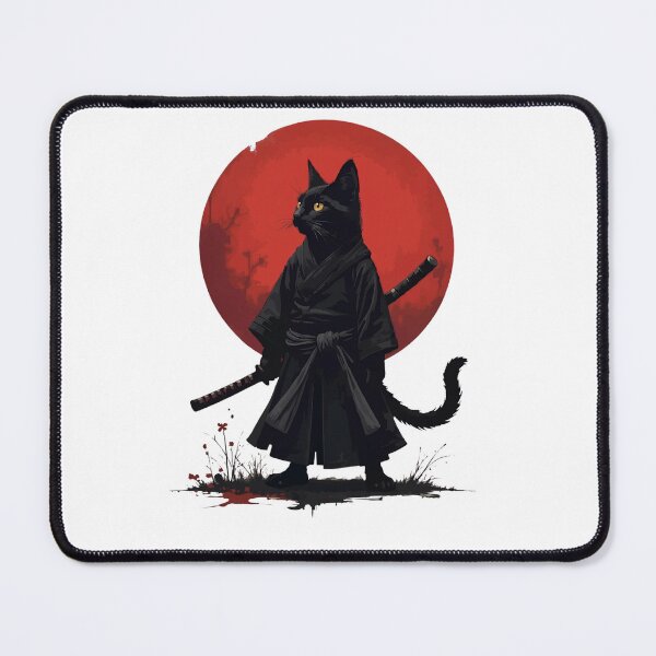 Item preview, Samurai Cat-Under Red Sun designed and sold by sidki-SDK.