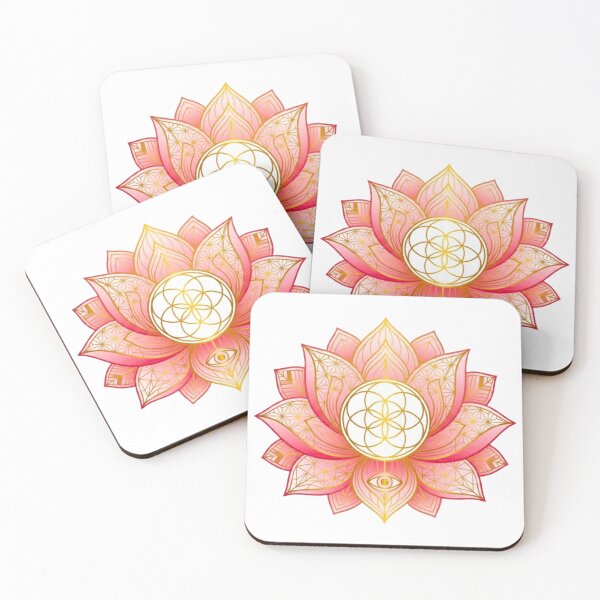 Item preview, Sacred Geometry Lotus Flower - Rose Gold Mandala & Third Eye designed and sold by MT-Hub | Cute Aesthetic Art, Stickers & Phone Cases.