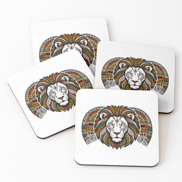 Artikelvorschau, Afrikanisches Löwenmandala – Majestätisches ethnisches Wildtiermuster entworfen und verkauft von MT-Hub | Cute Aesthetic Art, Stickers & Phone Cases.