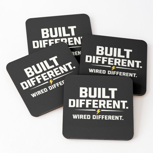 Item preview, Built Different Wired Different Electrician Trade Shirt designed and sold by The Daily Goods.
