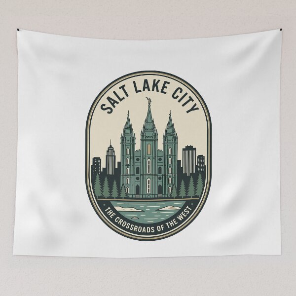 Item preview, Vintage Salt Lake City Utah Temple Travel Badge designed and sold by k3rstman1.