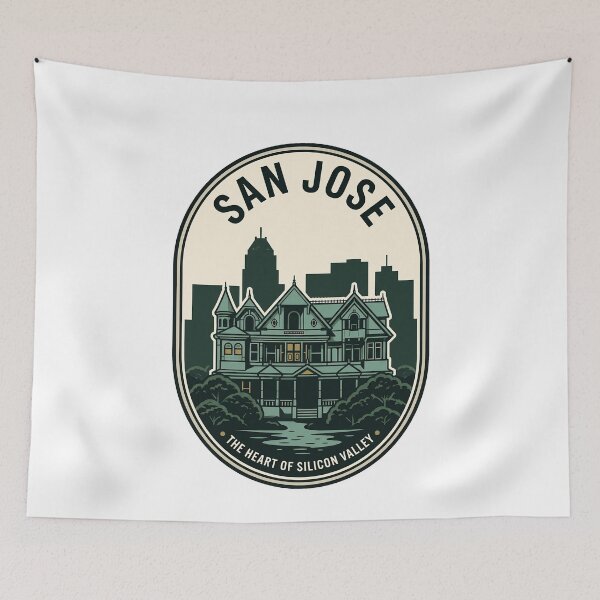 Item preview, San Jose Winchester Mystery House Skyline Badge designed and sold by k3rstman1.