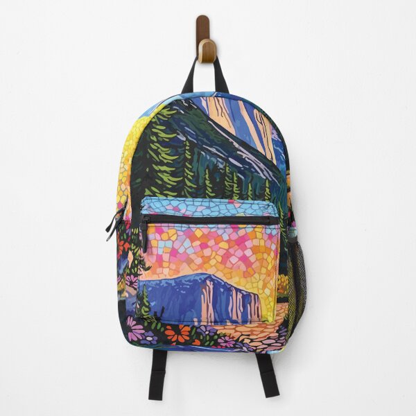 Item preview, Mosaic landscape of Yosemite Valley: majestic granite cliffs and meadows depicted in stained glass murals. designed and sold by designmari.