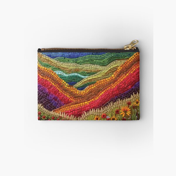 Item preview, Mosaic landscape of Theodore Roosevelt National Park depicted in stained glass murals. designed and sold by designmari.