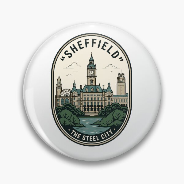 Item preview, Vintage Sheffield Town Hall Steel City Badge designed and sold by k3rstman1.