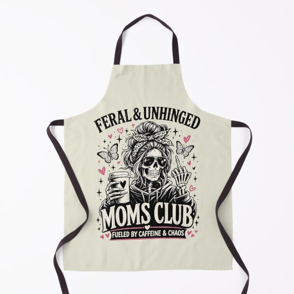 Item preview, Feral and Unhinged Moms Club Funny Skeleton Mom Life designed and sold by Naviiraart.