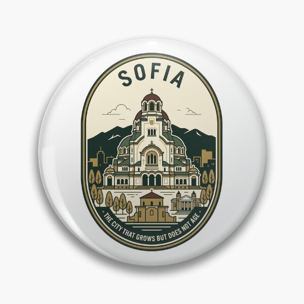 Item preview, Sofia Bulgaria Alexander Nevsky Cathedral Travel Badge designed and sold by k3rstman1.