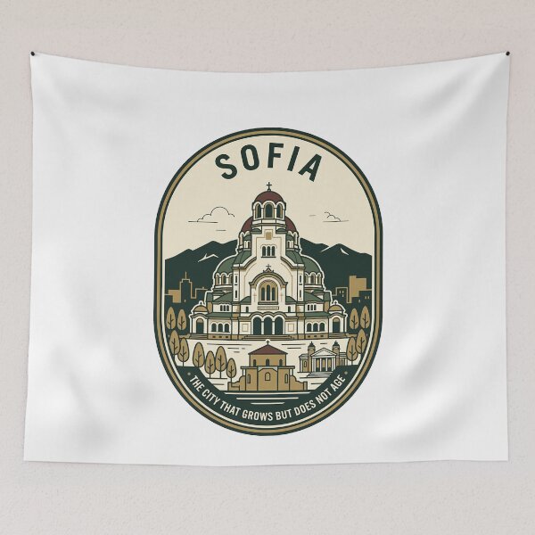 Item preview, Sofia Bulgaria Alexander Nevsky Cathedral Travel Badge designed and sold by k3rstman1.