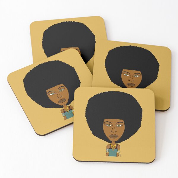 Item preview, Drawn portrait of Erykah with an afro hairstyle designed and sold by Eric Sintès.