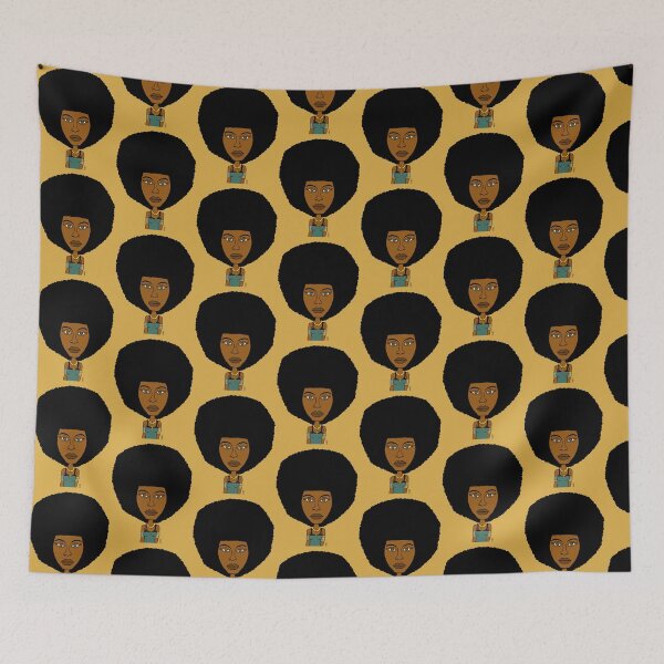 Item preview, Drawn portrait of Erykah with an afro hairstyle designed and sold by Eric Sintès.